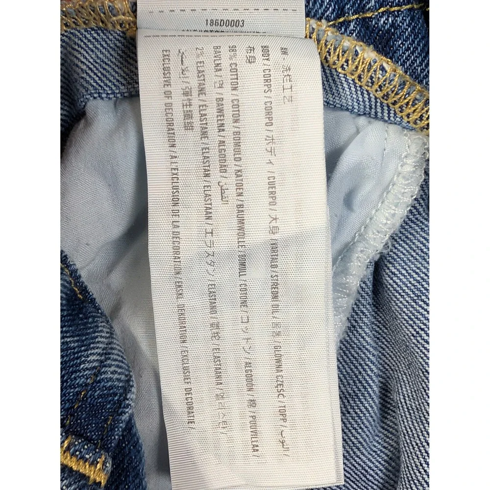 Abercrombie Fitch Womens Jeans 24 / 00R Ultra High Rise Paperbag Pleated Blue